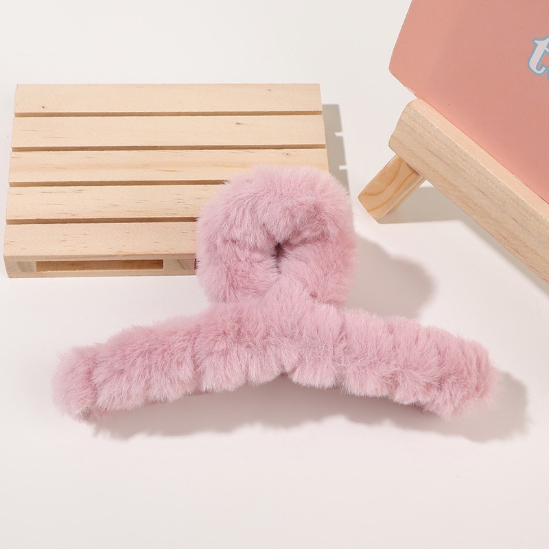 Kẹp Tóc Càng Cua Bằng Lông Nhung Kích Thước Lớn 14cm DIY