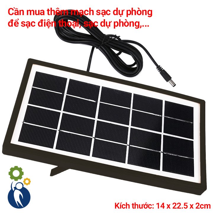 Pin Năng Lượng Mặt Trời Sạc Điện Thoại, Pin Dự Phòng 6V 3W