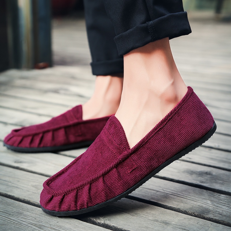 Giày Lười Vải Canvas Phong Cách Hàn Quốc Thời Trang Mùa Thu Cho Nam