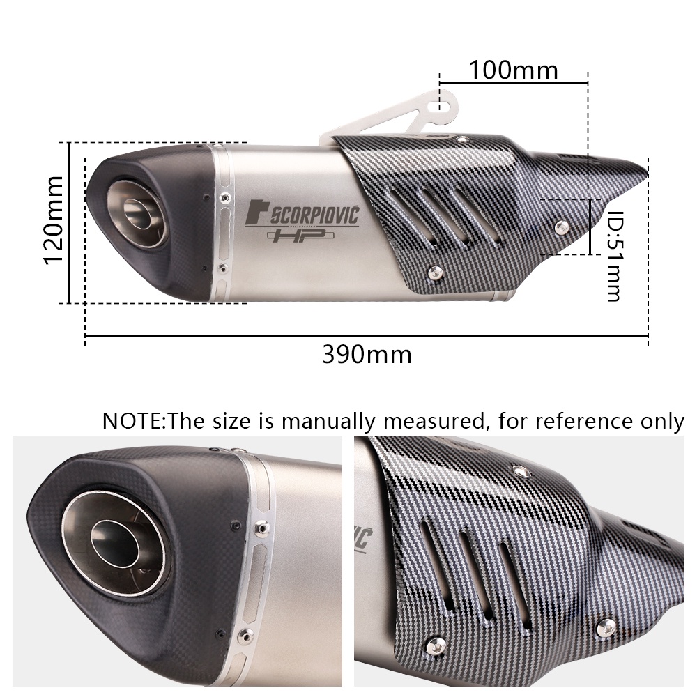 Ống Pô Xả Khí 51mm Chuyên Dụng Cho Xe Mô Tô