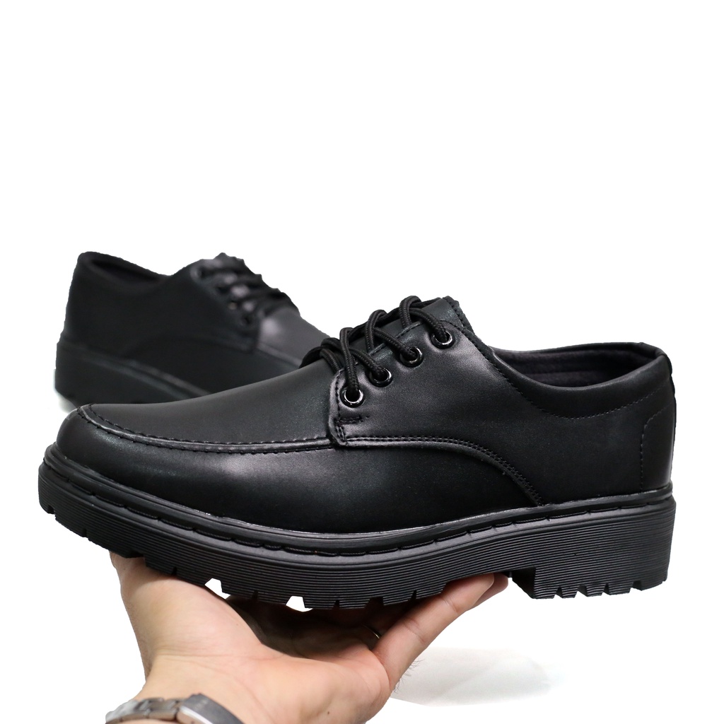 Giày chunky derby INICHI G1106 da lì chống nhăn