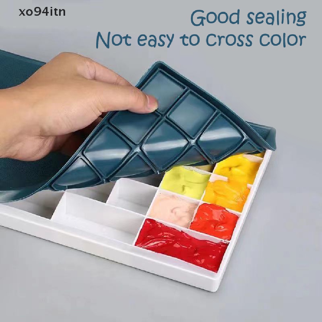 Khay Đựng Màu Vẽ Tranh Sơn Dầu Có Nắp Mềm Bằng Nhựa Acrylic