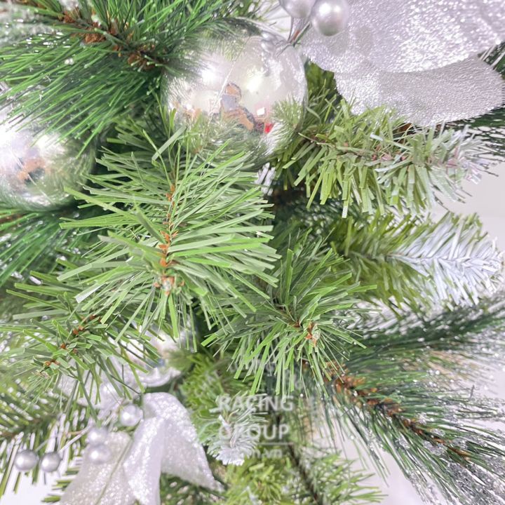 Cây Thông Noel Mini 60cm 3 loại lá tông bạc để bàn làm việc,kệ tivi.... Trang Trí Noel Giáng Sinh Hàng Việt Nam cao cấp