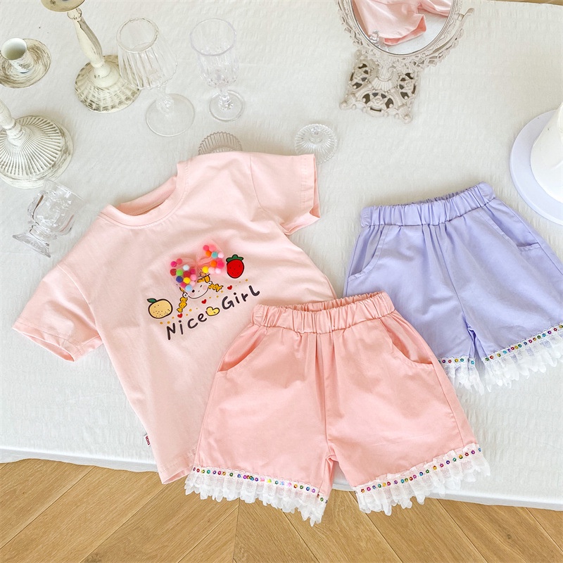 Áo Thun Tay Ngắn Thoáng Khí Thoải Mái Đính Nơ Nhiều Màu Dễ Thương Thời Trang Mùa Hè 2022 Cho Bé Gái