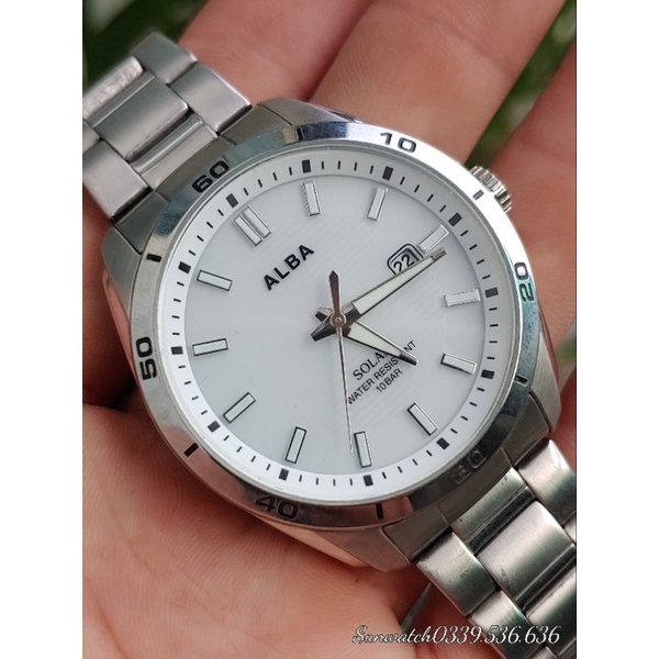 Đồng hồ thương hiệu ALBA by SEIKO pin năng lượng mặt trời chính hãng dành cho nam giới