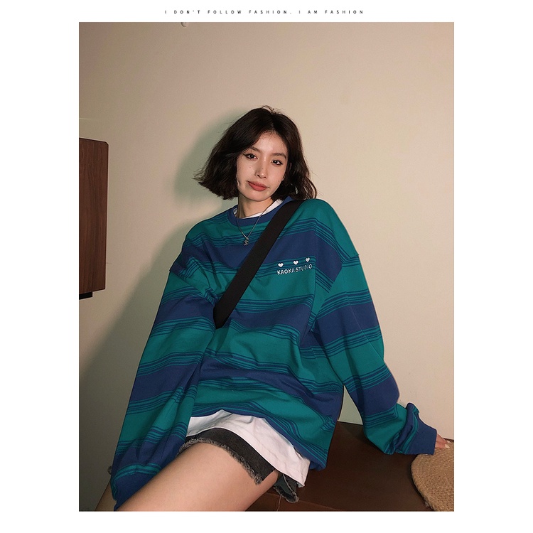 NRVP Áo Thun Nữ Dài Tay Phong Cách Hàn Quốc Mới 2023