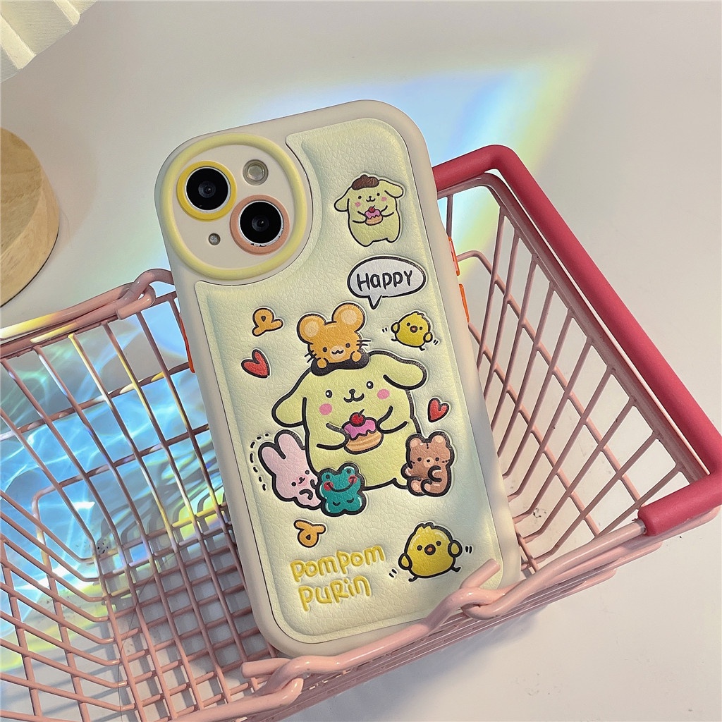 Ốp Điện Thoại Da Viền tpu Dẻo In Họa Tiết Hoạt Hình Góc Tròn Cho iphone 15 pro max 14 pro max 13 pro max 12 pro max