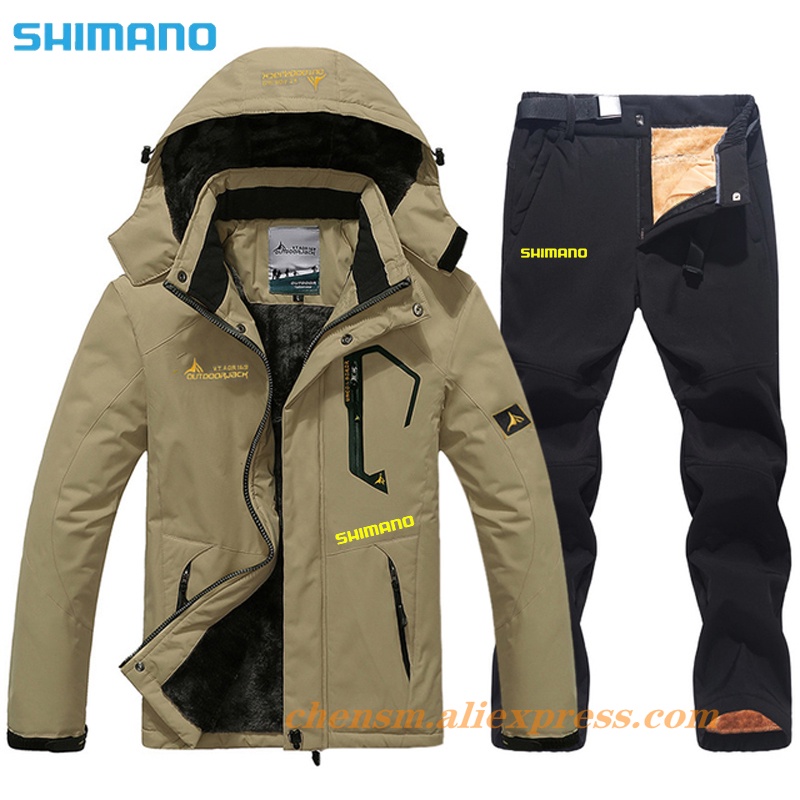 Bộ Quần Áo Trượt Tuyết / Câu Cá Chống Gió / Chống Thấm Nước Shimano Giữ Ấm Mùa Đông Cho Nam