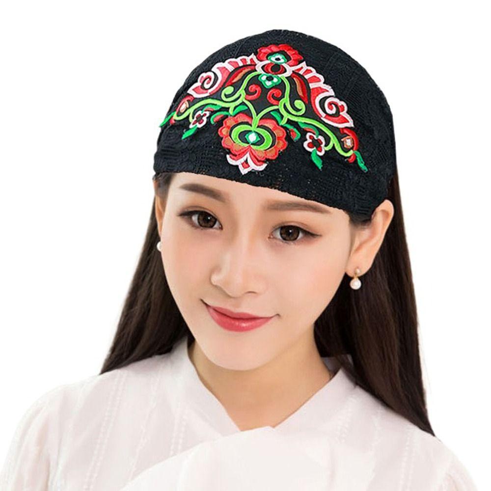 ANEMONE Băng Đô Ren Bản Rộng Thêu Hoa Xinh Xắn Dành Cho Nữ