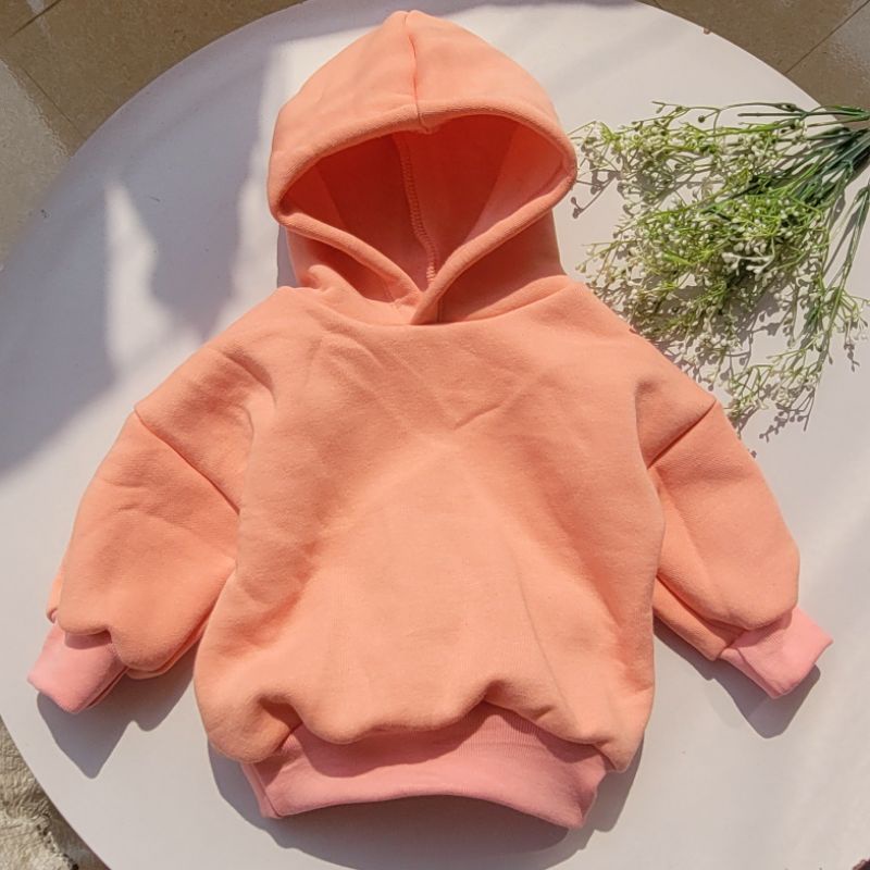 Áo hoodie thêu gấu cho bé chất cotton Waffle Hàn