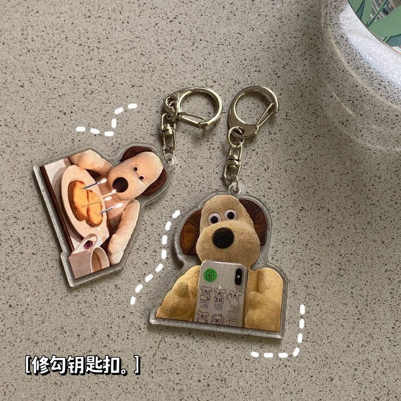Móc Khóa acrylic Hình Cún Con Dễ Thương Xinh Xắn