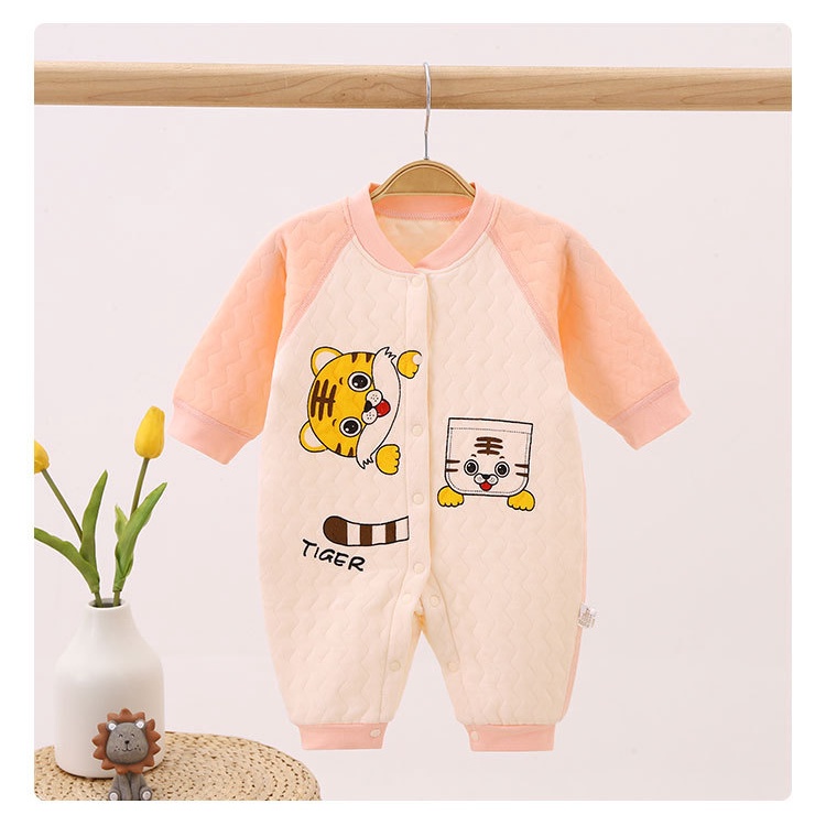 Bodysuit dài tay tay trần bông cho bé trai và bé gái sơ sinh từ 3-14kg, hàng đẹp xuất Hàn - BD74