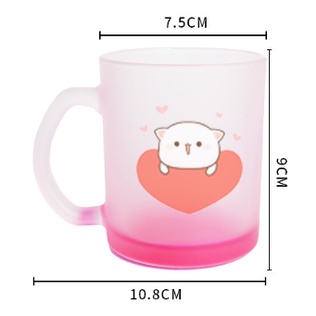 Cốc màu loang ombre mèo mitao CCM54a cute dễ thương hoạt hình décor vintage 320ml