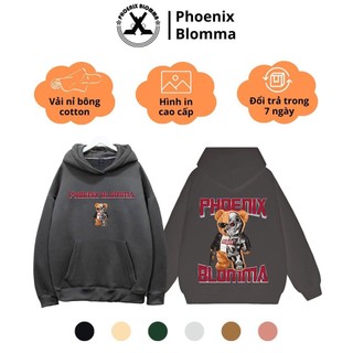Áo hoodie unisex form rộng gấu gangz phoenix blomma