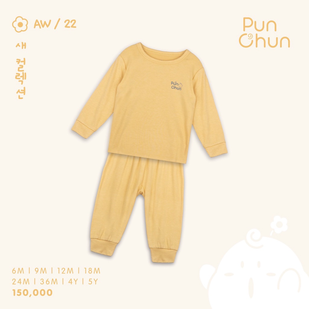 Punchun - Bộ quần áo dài tay bo PCK2US1422YE