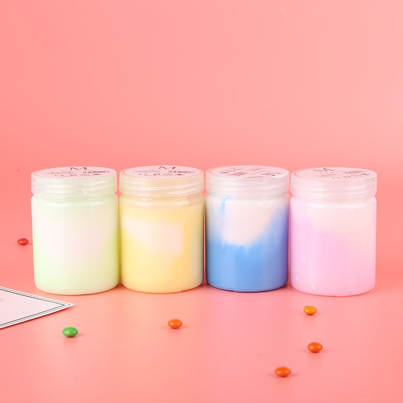 Slime thạch sữa mix 2 màu nhũ cực đẹp đồ chơi slam squishy