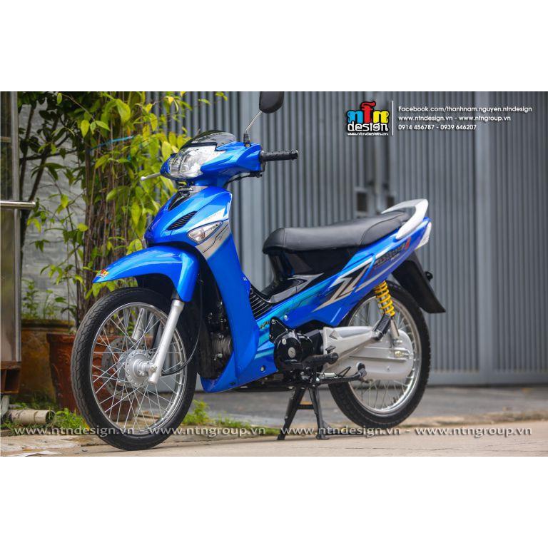 TEM RỜI mẫu zin Thái Wave 125i xanh - dán cho Future