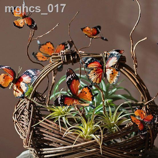 ✵ Harvest Hut Retro Cành Chết Bướm Hoa Mô Phỏng Hoa Hoa Giả Cắm Hoa Nghệ Thuật Trang Trí Phòng Khách Trang Trí Nhà Cửa T