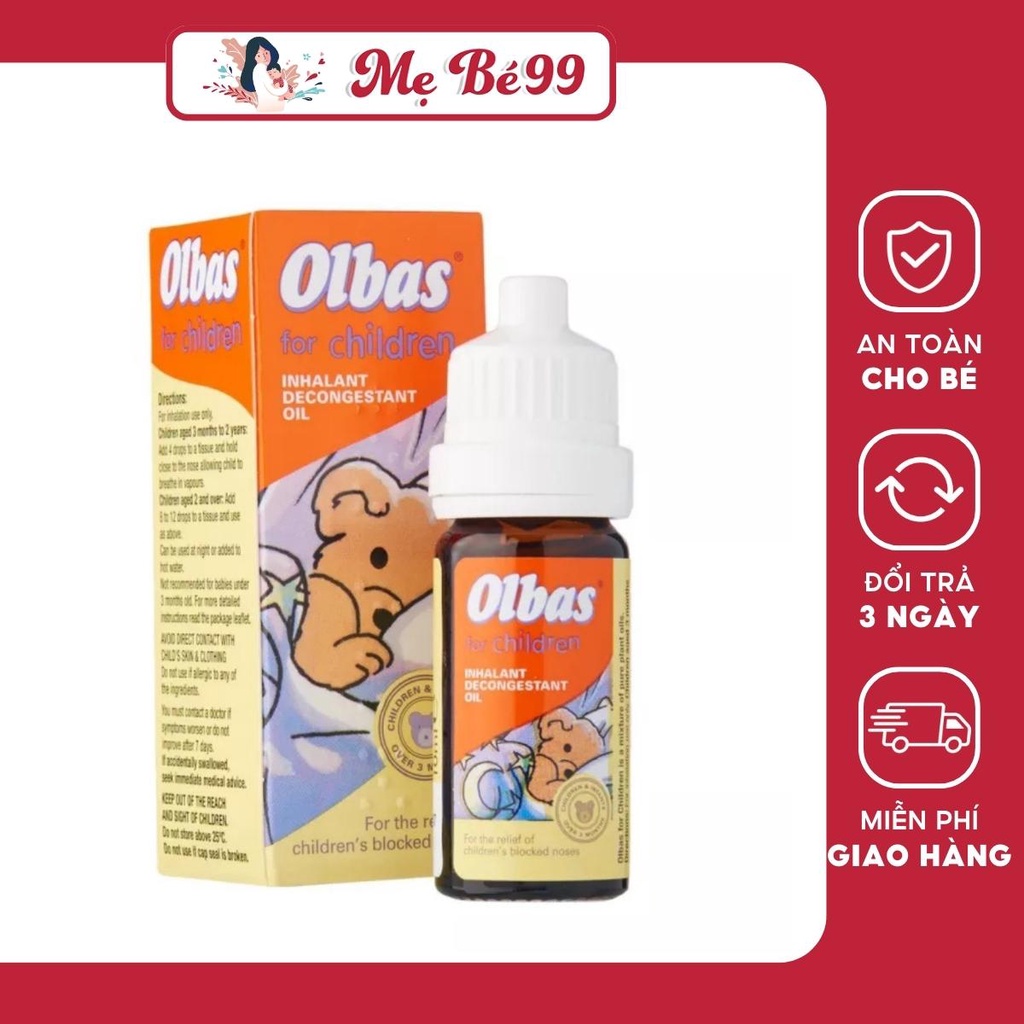 Tinh dầu xông mũi Olbas Oil chống cảm lạnh, giảm ho cho bé 10ml - Mẹ &amp; Bé 99