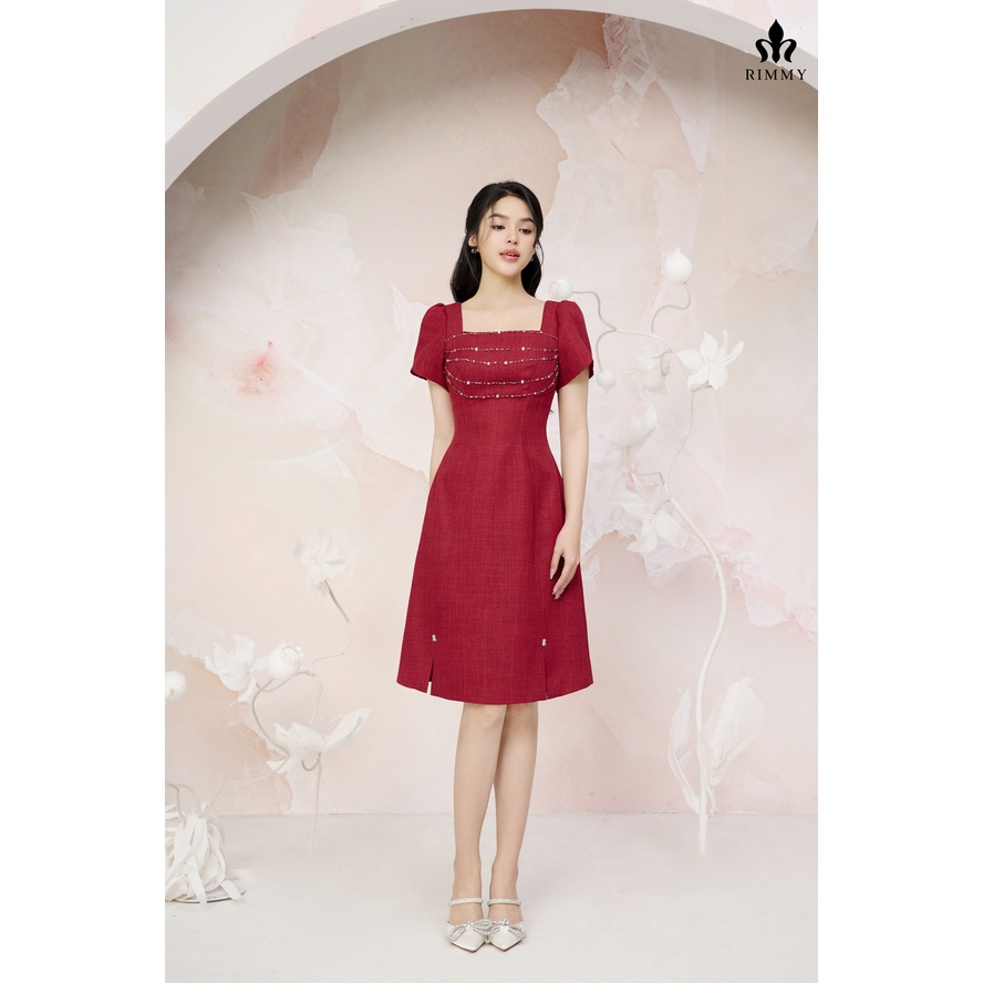 Đầm thiết kế đỏ đính đá bắt sáng Mila Dress [RIMMY]