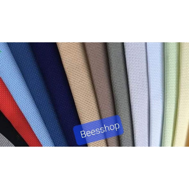 Vải aida 14ct mầu.