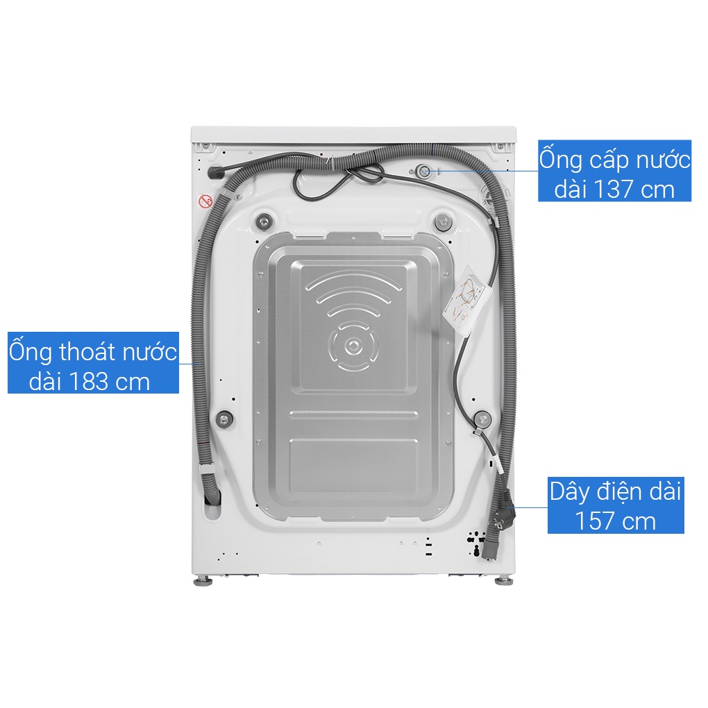 Máy giặt sấy LG Inverter 11 kg FV1411D4W model 2022  - Điện Máy Kho Rẻ