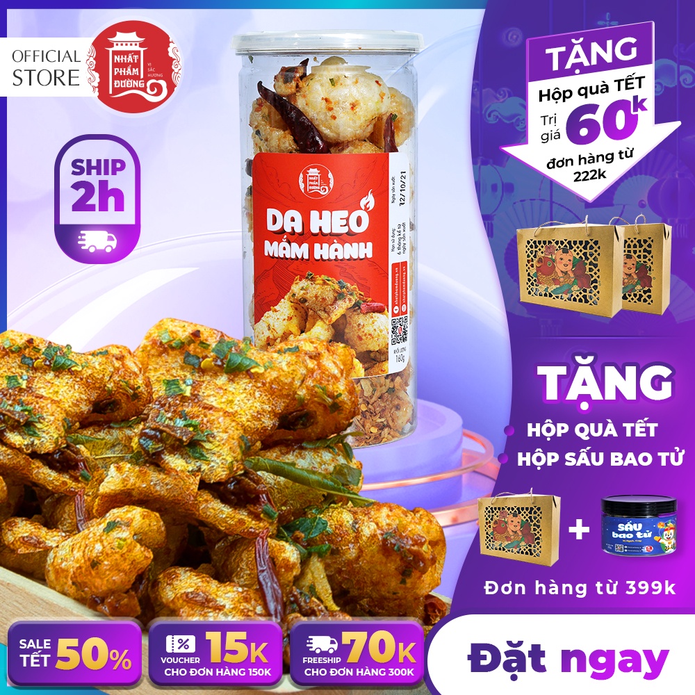 Da heo mắm hành chiên giòn 150g đồ ăn vặt Nhất Phẩm Đường