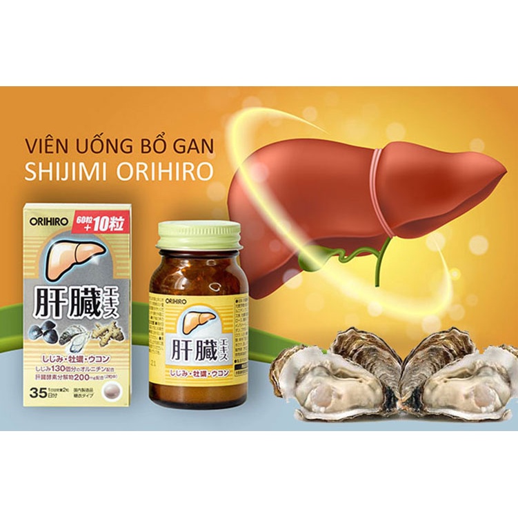 Viên uống bổ gan Shijimi Orihiro 70 viên