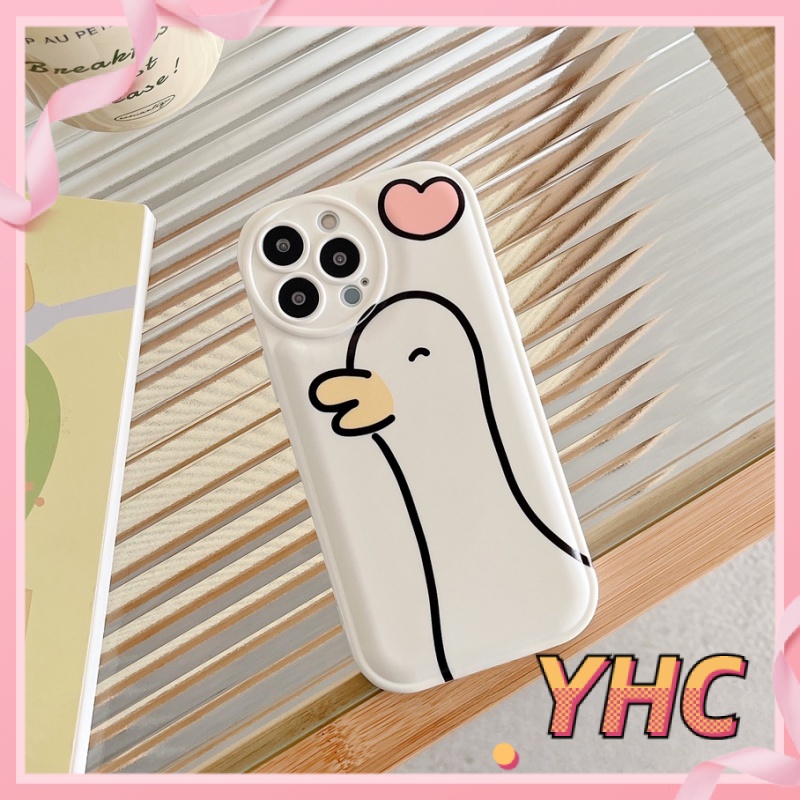 Ốp Điện Thoại Hình Chú Vịt Dễ Thương Cho iPhone 14 13 12 11 pro Max X XR XS Max 8 7 6 6s Plus se 2020-5014