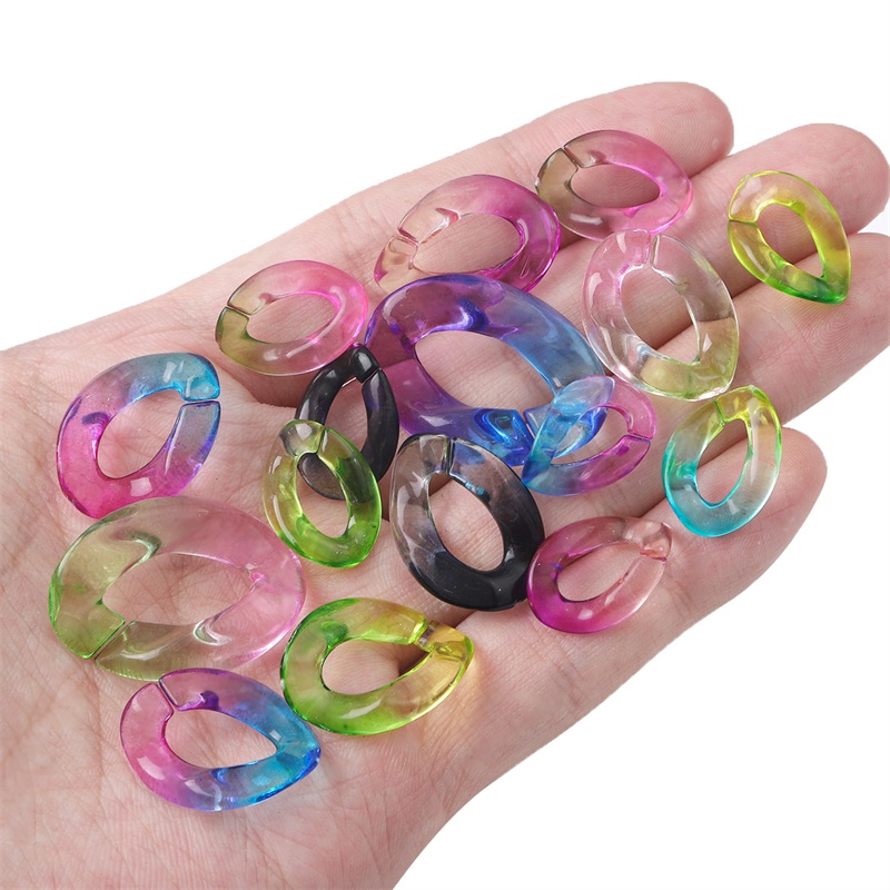 Dây Xích Acrylic Hai Màu Gradient Trong Suốt Dùng Làm Vòng Tay / Dây Chuyền / Bông Tai / Dây Chuyền Thủ Công diy