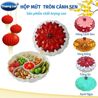 Khay mứt tết hộp đựng mứt tròn Nhựa Thắng Lợi, sản phẩm bền đẹp phù hợp đựng mứt bánh kẹo ngày Tết
