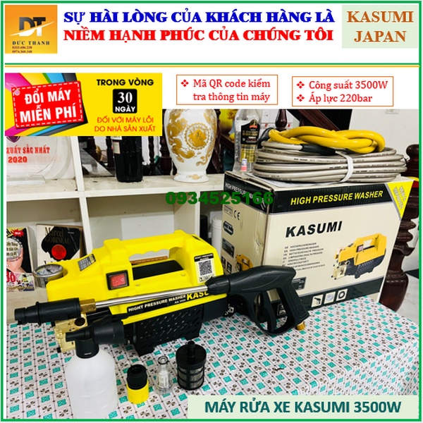 Máy xịt rửa áp lực cao, máy rửa xe KASUMI 3500W