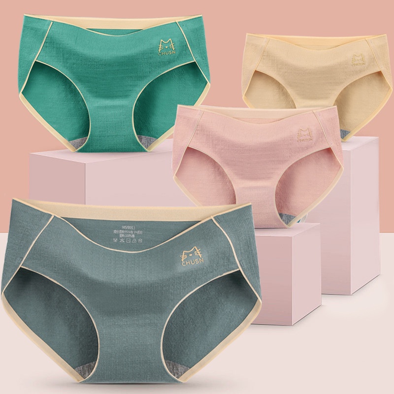 Quần lót nữ cotton kháng khuẩn họa tiết mèo cute đáng yêu 132