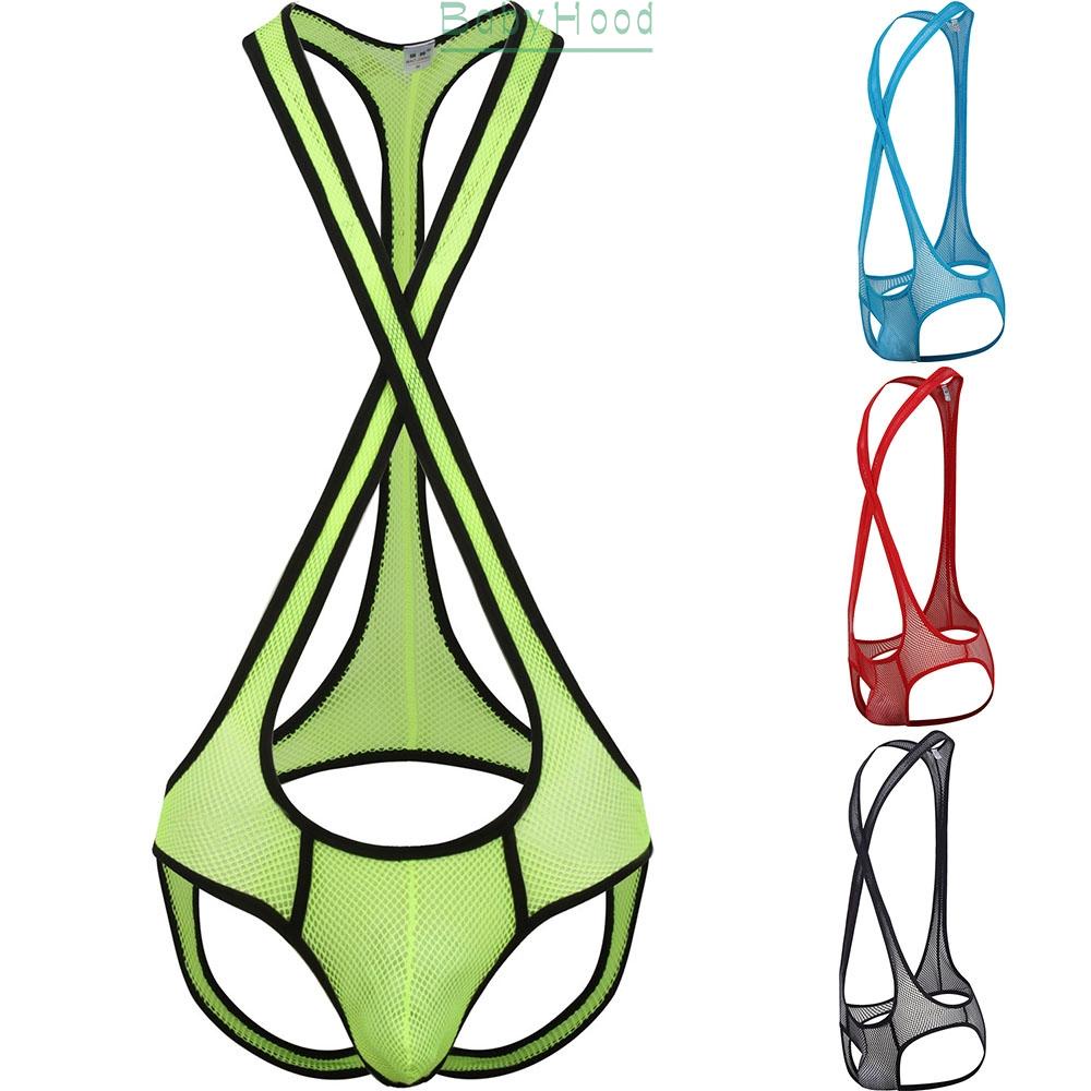 Underwear Stretch Strings Bodysuit U Convex Boxer Briefs Underpants Wrestling#BBHOOD