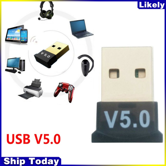 Usb Bluetooth 5.0 Nhận Tín Hiệu Âm Thanh Không Dây Cho TV / PC