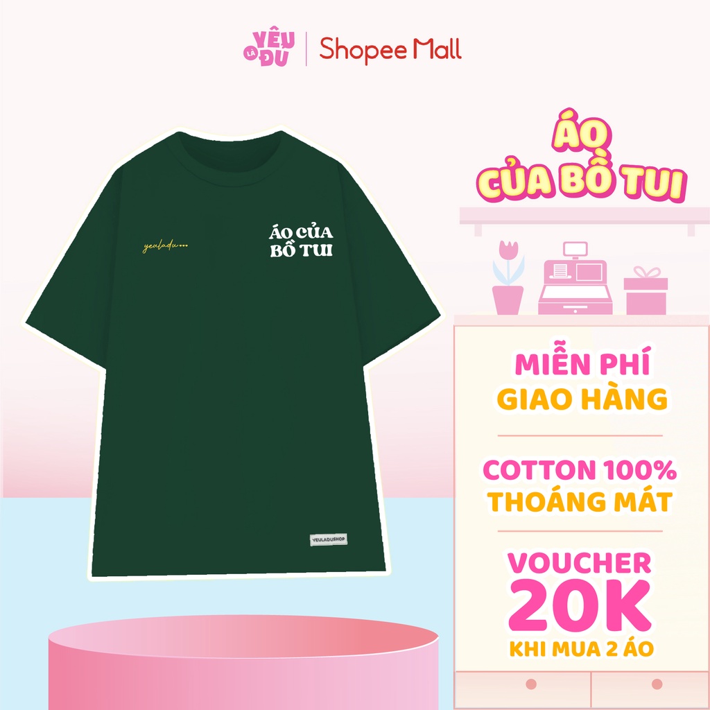 Áo CỦA BỒ TUI thun cotton Yêu Là Đủ Shop oversize form rộng