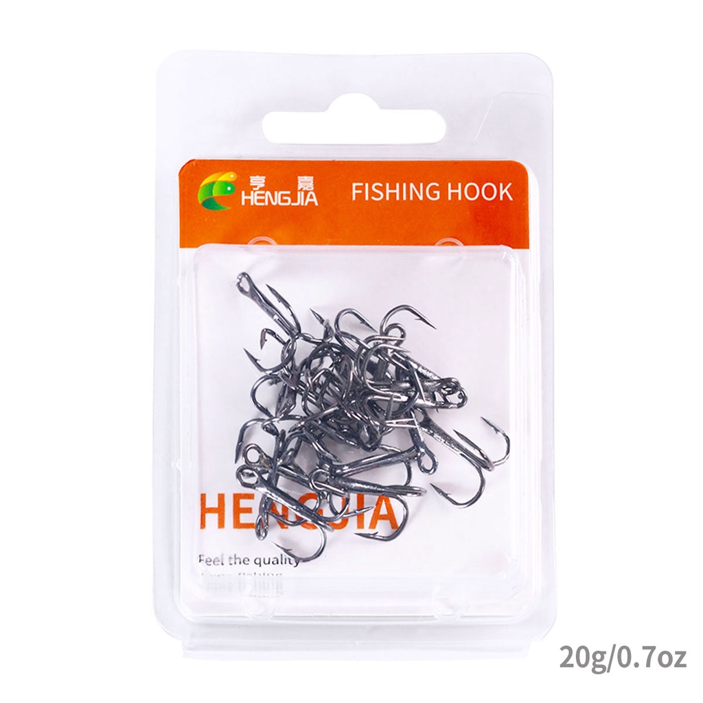 Set 20 Lưỡi Câu Cá Bằng Thép Carbon Cao Cấp Màu Đỏ / Đen # 2#/4#/6#/8#/10#