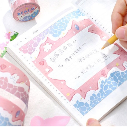 Idako idako  băng keo washi sức sống lớp sao băng vẽ tay sticker anime động vật dễ thương hôm nay nhẹ nhàng dễ thương DT108