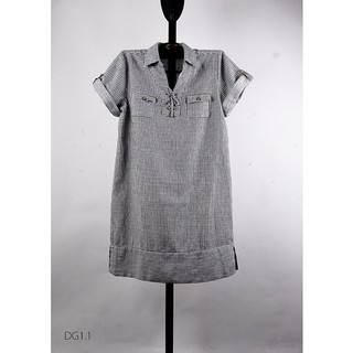 Đầm Sơmi Tay Lửng Vải Linen Bột