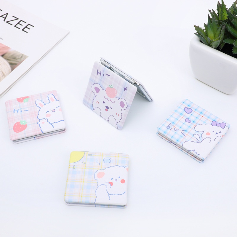 Gương Mini 2 Mặt Bỏ Túi Nhỏ Gọn, họa tiết CUTE.