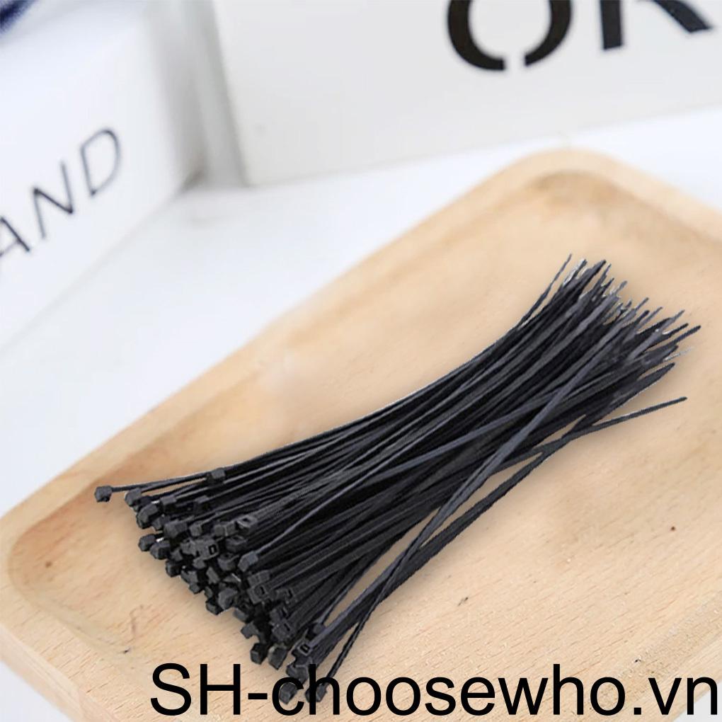 1 / 2 / 3 / 5 Dây Rút Nhựa Nylon Tự Khóa 3x150mm Màu Đen Có Thể Tái Sử Dụng