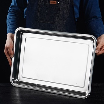 Khay inox cao cấp SUS304 (50 x 35 x 5)cm