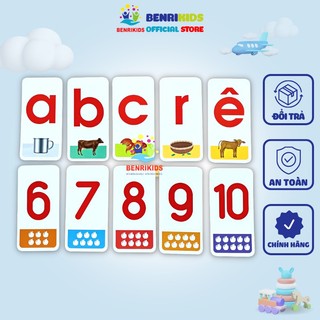 Trọn Bộ Thẻ Học BIBO Giúp Trẻ Làm Quen Chữ Cái, Số Đếm Chất Liệu Chống Thấm