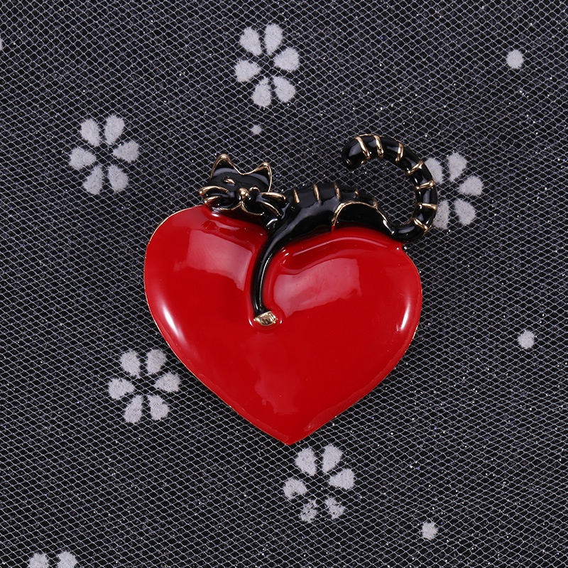 Trâm Cài Áo Hình Mèo Trắng Đen Hoạt Hình Sáng Tạo