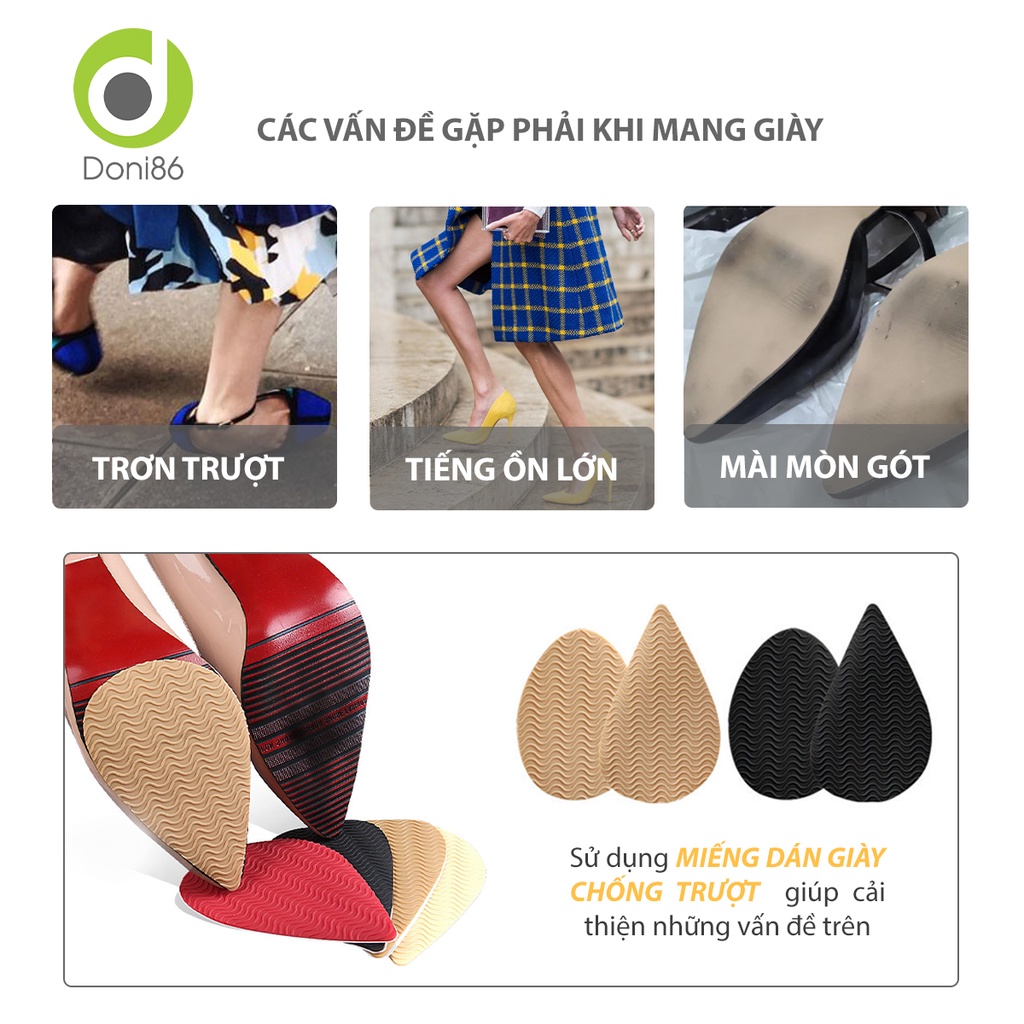 Bộ lót giày giảm ma sát, nhỏ gọn tiện lợi, phù hợp cho mọi kiểu giày - Doni - DOPK290