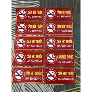 Decal Dán Cấm Hút Thuốc 10x20cm