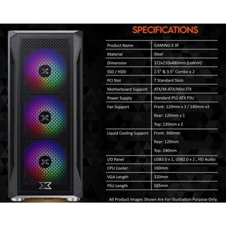 Vỏ Case XIGMATEK GAMING X 3F (TẶNG KÈM 03 FAN XIGMATEK K20F)
