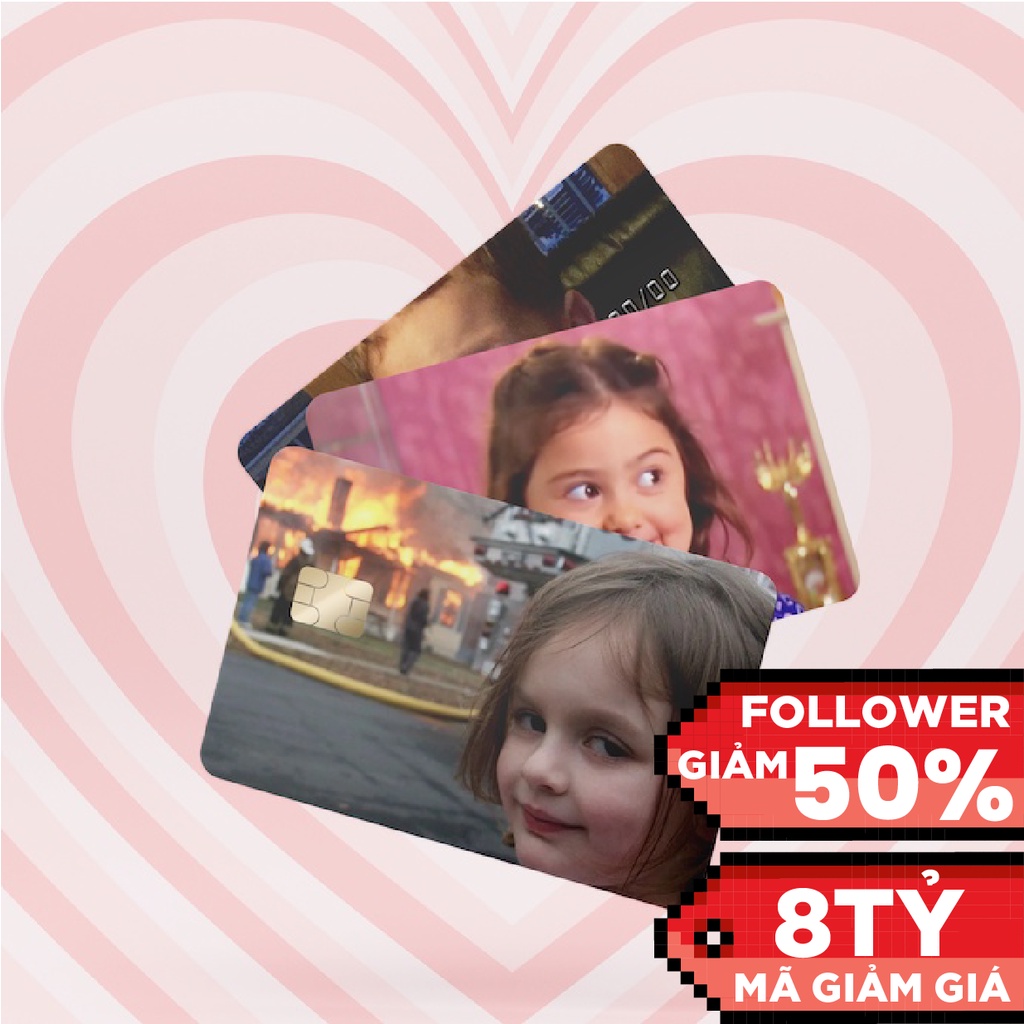 STICKER SKIN THẺ ATM MEMES EM BÉ - Decal dán Thẻ ATM, debit, thẻ từ, thẻ chung cư, bảo vệ thẻ