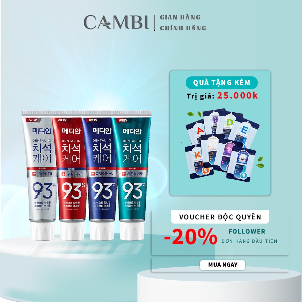 Kem Đánh Răng Median Dental IQ 93% Hàn Quốc Chăm Sóc Răng Miệng Chuyên Sâu 120g