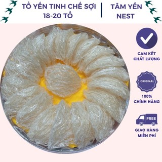 Tổ yến tinh chế sợi loại 18 - 20 tổ + 🎁 tặng kèm 10gr đông trùng hạ thảo 🎁